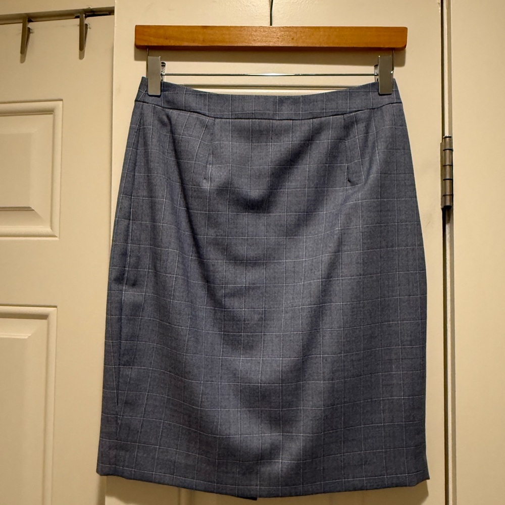 REISS Pencil Skirt Blue Grey